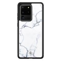 Samsung Galaxy S20 Ultra glazen hardcase - Marmer grijs - thumbnail