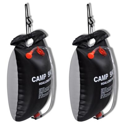 VidaXL Campingdouches 2 st solar 20 l