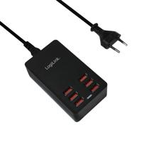 LogiLink PA0139 USB-oplader Binnen Uitgangsstroom (max.) 6400 mA 6 x 6x USB-A Automatische detectie - thumbnail