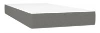 Boxspring met matras stof donkergrijs 90x190 cm - thumbnail