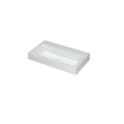 INK Momento Wastafel Polystone Zonder Kraangat - 800x450x90 mm - Glans Wit