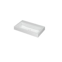 INK Momento Wastafel Polystone Zonder Kraangat - 800x450x90 mm - Glans Wit - thumbnail