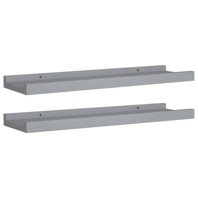 VidaXL Fotoplanken 2 st 40x9x3 cm mdf grijs