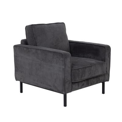 Tower Living Fauteuil 'Norwich' Rib, kleur Donkergrijs