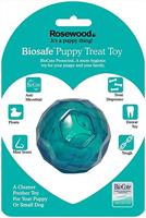 Rosewood Stoer puppy speelgoed bal vormige traktatie dispenser hond speelgoed voor kleine honden en puppy's gemaakt van taai materiaal, mint geurend, blauw - thumbnail