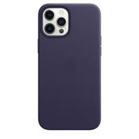 Apple Leather MagSafe Case iPhone 12 Pro Max Deep Violet - thumbnail