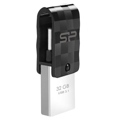 Silicon Power C31 Dual USB Pendrive Mobile 32GB USB-C Black