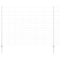 VidaXL Hek met paal zilver 1,6 x 25 m staal - thumbnail