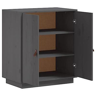Dressoir 65,5x40x75 cm massief grenenhout grijs