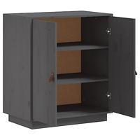 Dressoir 65,5x40x75 cm massief grenenhout grijs - thumbnail