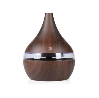 2 stks 300ml USB elektrische aroma lucht diffuser hout Ultrasone luchtbevochtiger etherische olie aromatherapie cool mist Maker (platte mond diepe hou