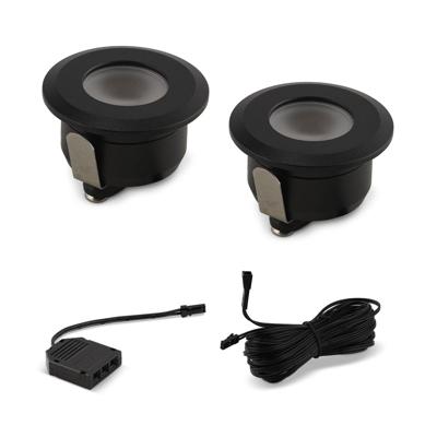 Uitbreidingsset LED-spot Esina zwart 12V - 2 spots