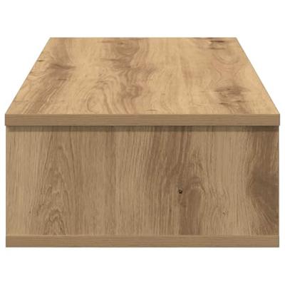 Wandschap met lades 80x31x17 cm bewerkt hout artisanaal eiken