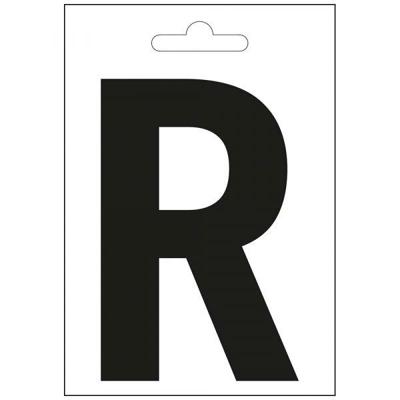 Nautic letter R zwart 100 mm.