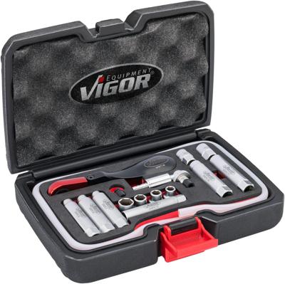 VIGOR bremsenentlüftungssatz "v7471/17" brake bleeding set 17-tlg.