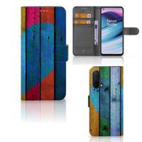 OnePlus Nord CE 5G | Book Style Case | Wood Heart - Cadeau voor je Vriend - thumbnail