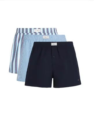 Tommy Hilfiger Woven boxer 3-pack blauw