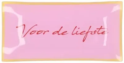 Daan Kromhout Design tegeltje glas voor de liefde 20x10cm