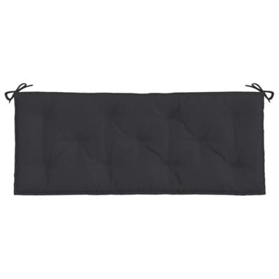 Tuinbankkussens 2 st 120x50x7 cm oxford stof zwart