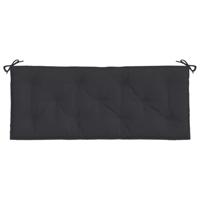 Tuinbankkussens 2 st 120x50x7 cm oxford stof zwart - thumbnail