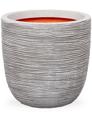 Bloempot Pot bol rib nl 42x40 - ivoor Capi Nature - Capi europe