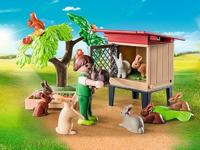 Playmobil - 71252 - land de boerderij - kind met behuizing en konijnen - thumbnail