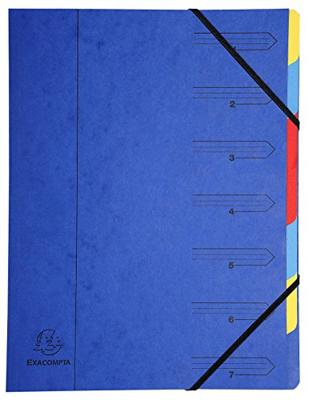 Exacompta Sorteermap 7-delig, blauw Exacompta Sorteermap 7-delig, blauw