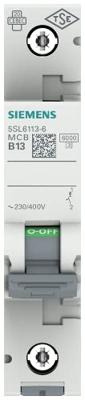 Zekeringautomaat 1-polig 13 A 230 V, 400 V Siemens 5SL61136