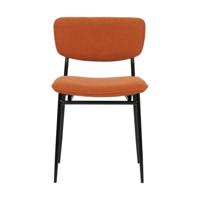 WOOOD Eetkamerstoel 'Dané' Rib, kleur Oranje - thumbnail