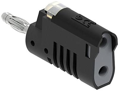 Electro PJP 1087-CD1-N Banaanstekker Stekker, recht Stift-Ø: 4 mm Zwart 1 stuk(s)