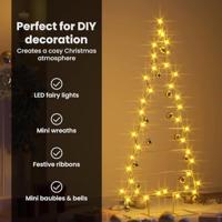 Metalen kerstboom met standaard Goud 150 cm Poedergecoat staal - thumbnail