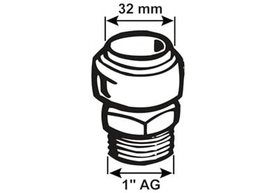 Cornat Messing-Koppeling 32Mm X 1''V Ms - T617532