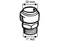 Cornat Messing-Koppeling 32Mm X 1''V Ms - T617532 - thumbnail