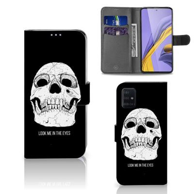 Telefoonhoesje met Naam Samsung Galaxy A51 Skull Eyes Telefoonhoesje met Naam Samsung Galaxy A51 Skull Eyes