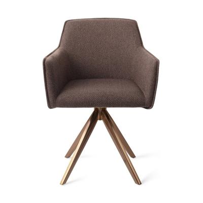 Jesper Home Eetkamerstoel 'Hofu' Turn Rose Gold, kleur Potters Clay