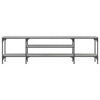Tv-meubel 161x35x45 cm bewerkt hout en ijzer grijs sonoma eiken - thumbnail