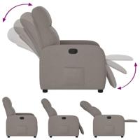 Fauteuil verstelbaar stof taupe - thumbnail
