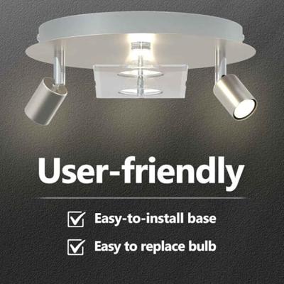 VidaXL Plafondspot nikkel 29 x 29 x 11 cm staal en glas