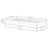 Bedframe massief hout honingbruin 75x190 cm 2FT6 Small Single - thumbnail