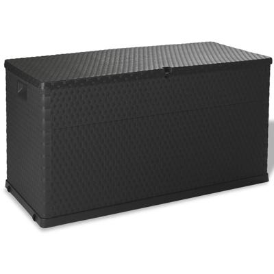 VidaXL Tuinbox 120x56x63 cm polypropeen rattan antracietkleurig