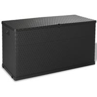 VidaXL Tuinbox 120x56x63 cm polypropeen rattan antracietkleurig - thumbnail
