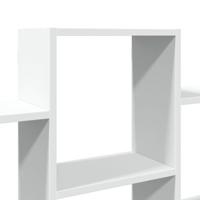 Wandschap 159x18x66 cm bewerkt hout wit - thumbnail