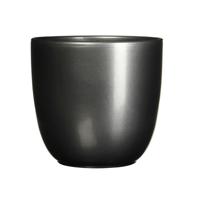 Bloempot Pot rond es/9 tusca 9 x 10 cm antraciet Mica - Mica decorations - thumbnail