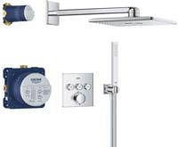 Grohe Precision SmartControl inbouw regendoucheset met 3 straalsoorten vierkant Ø31cm chroom - thumbnail