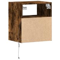 Tv-wandmeubel met LED-verlichting 180x31x45 cm gerookt eiken - thumbnail