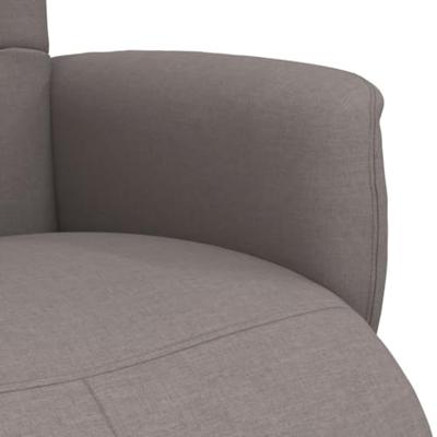 Fauteuil verstelbaar met voetensteun stof taupe