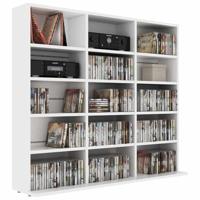 Cd-kast 102x23x89,5 cm bewerkt hout wit - thumbnail