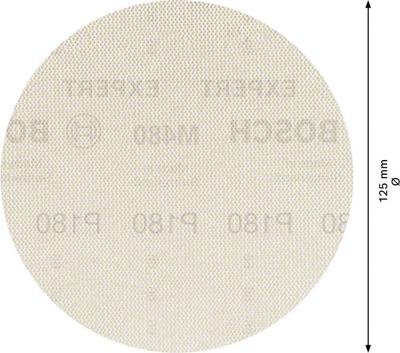 Bosch Accessoires Expert M480 schuurnet voor excenterschuurmachines 125 mm, K180 50-delig - 1 stuk(s) - 2608900684