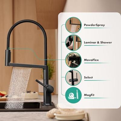 Hansgrohe Talis Select M54 PowderSpray ééngreeps keukenkraan Semi-Pro 3jet, Brushed Black Chrome