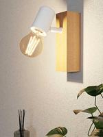 EGLO spot Townshend - wit/eikenkleur - Leen Bakker - thumbnail